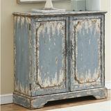 Ophelia & Co. Aiello 2 Door Accent Cabinet Wood in Blue/Brown, Size 36.0 H x 37.75 W x 15.75 D in | Wayfair 47F7DF608A1F41DB9CEC9B96423F7CBE