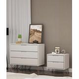 Manhattan Comfort Dressers Off - Off-White Rockefeller Dresser & Nightstand