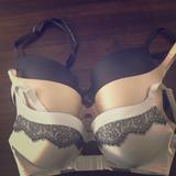 Victoria's Secret Intimates & Sleepwear | 3 Victoria’s Secret Bras. | Color: Black/Cream | Size: 34b