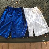 Nike Bottoms | 2 Pairs Of Boys Size L Nike Shorts, 100% Polyester | Color: Blue/White | Size: Lb