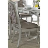 Francesca Side Chair (Set of 2) in Silver PU & Champagne - Acme Furniture 62082