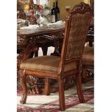 Dresden Side Chair (Set of 2) in Fabric & Cherry Oak - Acme Furniture 12153