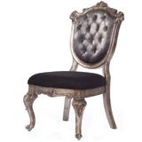 Chantelle Side Chair (Set of 2) in Silver Gray Silk-Like Fabric & Antique Platinum - Acme Furniture 60542