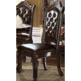 Vendome Side Chair (Set of 2) in PU & Cherry - Acme Furniture 62004