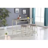 Irmeda Counter Height Set (3Pc Pk) in Gray Oak & Fabric - Acme Furniture 72520