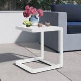 Etta Avenue™ Lorelei Aluminum Side Table Metal in White, Size 18.0 H x 16.0 W x 16.0 D in | Wayfair F36B204F63EB416CA45E372BE71064C1