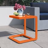 Etta Avenue™ Lorelei Aluminum Side Table Metal in Orange, Size 18.0 H x 16.0 W x 16.0 D in | Wayfair F6F910A406C1498C8E82BBC8FBB81EB2