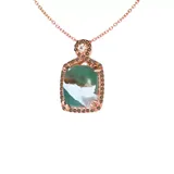 Le Vian® 4 Ct. T.w. Aquaprase Candy, 1/20 Ct. T.w. Vanilla Topaz™, 1/8 Ct. T.w. Chocolate Quartz®, Pendant In 14K Strawberry Gold, Gold, 18 In