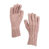 Pretty in Pink Gloves ,'Cable Knit 100% Alpaca Gloves in Light Mauve from Peru'