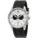 Recruit Chronograph White Dial Watch -001 - Black - Calibre Watches