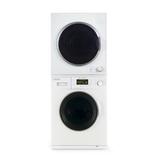 Equator 110V Compact Laundry Centre 1.6 cf Washer+Vented 3.5 cf Auto/Time Dryer, Steel, Size 59.0 H x 23.5 W x 22.0 D in | Wayfair