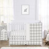 Sweet Jojo Designs 4 Piece Crib Bedding Set Cotton in Gray | Wayfair BuffaloCheck-GY-WH-Crib-4