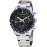Neo Sports Chronograph Quartz Black Dial Watch - Metallic - Seiko Watches