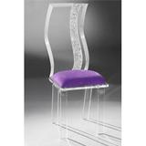 Latitude Run® Hilliker Side Chair Plastic/Acrylic/Upholstered/Fabric in Black, Size 42.5 H x 16.0 W x 18.0 D in | Wayfair 980B