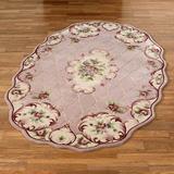 Marquis Floral Oval Rug, 3'9" x 5'9" Oval, Orchid