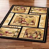 Wine Bottle Area Rug, 3'9" x 5'9", Gold