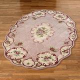Marquis Floral Oval Rug, 5' x 8' Oval, Orchid
