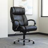 Latitude Run® Kernberry Executive Chair Upholstered, Leather in Black/Brown/Gray, Size 44.5 H x 30.0 W x 32.0 D in | Wayfair 810-LX