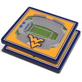 Yellow West Virginia Mountaineers 3D StadiumViews Coasters