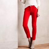 Anthropologie Jeans | Ag Adriana Goldschmied Stevie Ankle Jeans | Color: Red | Size: 30