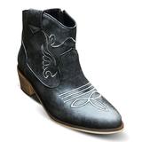BUTITI Women's Casual boots black - Black Cowboy Boot - Women