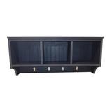 Winston Porter Neerings Locker Shelf Wood/Metal in Black, Size 16.25 H x 36.0 W x 11.75 D in | Wayfair CE30D712E9394D7088B580BDD5E8CF31