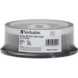 Verbatim 50GB M DISC BD-R DL Blu-ray 6x White Inkjet Printable 25-Pack Spindle 98925