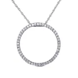 Belk & Co 1/4 Ct. T.w. Diamond Circle Pendant With Chain In 10K White Gold