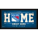 "New York Rangers Framed 10"" x 20"" Home Sweet Collage"