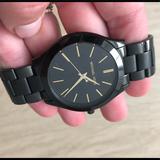 Michael Kors Jewelry | Michael Kors Slim Black Stainless Steel Watch | Color: Black | Size: Os