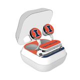 Illinois Fighting Illini Stripe Design Wireless Earbuds