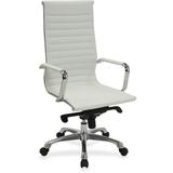 Lorell Executive Chair Aluminum/Upholstered in White, Size 26.0 W x 24.8 D in | Wayfair LLR59502