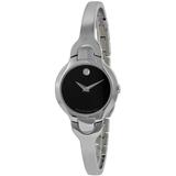 Kara Black Dial Stainless Steel Watch - Metallic - Movado Watches