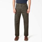 Dickies Men's Relaxed Fit Heavyweight Duck Carpenter Pants - Rinsed Moss Green Size 38 34 (1939)
