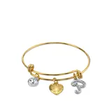 1928 Jewelry 2 Tone Crystal P Wire Bracelet, Gold
