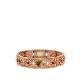 1928 Jewelry Women's Rose Gold Tone Flower Stretch Bracelet