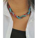 My Gems Rock! Women's Necklaces Multi-Colored - Labradorite & Magnesite Turquoise Beaded Layered Necklace