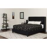 Winston Porter Ottilie Tufted Full Platform Bed Wood & /Upholstered/Microfiber/Microsuede in Black/Brown | Wayfair A2D655BF02D2411A857BFD4CF717BA40