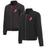 Portland Trail Blazers JH Design Women's Reversible Jacket with Fleece and Nylon Sides - Black