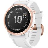 Unisex Fenix 6s Pro White Silicone Strap Smart Watch 30.4mm - White - Garmin Watches