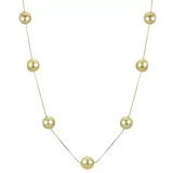 "PearLustre by Imperial 14Kt Gold Golden South Sea Cultured Pearl Station Necklace, Women's, Size: 30"", Yellow"
