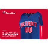 Detroit Pistons Fanatics eGift Card ($10 - $500)