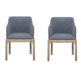 Brayden Studio® Salvi Arm Chairs Denim Blue Set Of 2 Upholstered/Velvet in Blue/Brown, Size 33.5 H x 23.0 W x 21.75 D in | Wayfair