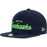 Men's New Era Navy Seattle Seahawks Griswold Original Fit 9FIFTY Snapback Hat