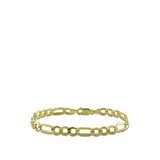 Belk & Co Men's Figaro Chain Bracelet in 10K Yellow Gold