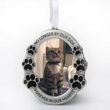 The Holiday Aisle® Pet Memorial 2 Piece Photo Ornament Set Metal in Gray, Size 3.0 H x 3.5 W x 3.0 D in | Wayfair 401D63F5C2594B61B63F13B05654A4E6