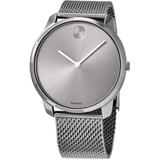 Bold Dial Stainless Steel Mesh Watch - Gray - Movado Watches