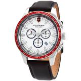 Alliance Sport Chronograph Quartz White Dial Watch - Red - Victorinox Watches