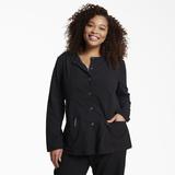 Dickies Women's Xtreme Stretch Snap Front Scrub Jacket - Black Size 2Xl (82310)