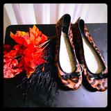 Giani Bernini Shoes | Stylish Giani Bernini Animal Print Ballet Flats | Color: Black/Brown | Size: 8